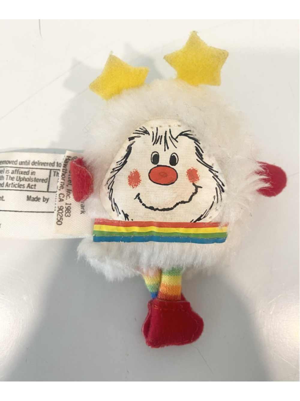Vintage 1983 Hallmark Rainbow Brite Twink Sprite Mini Plush 4” Mattel White